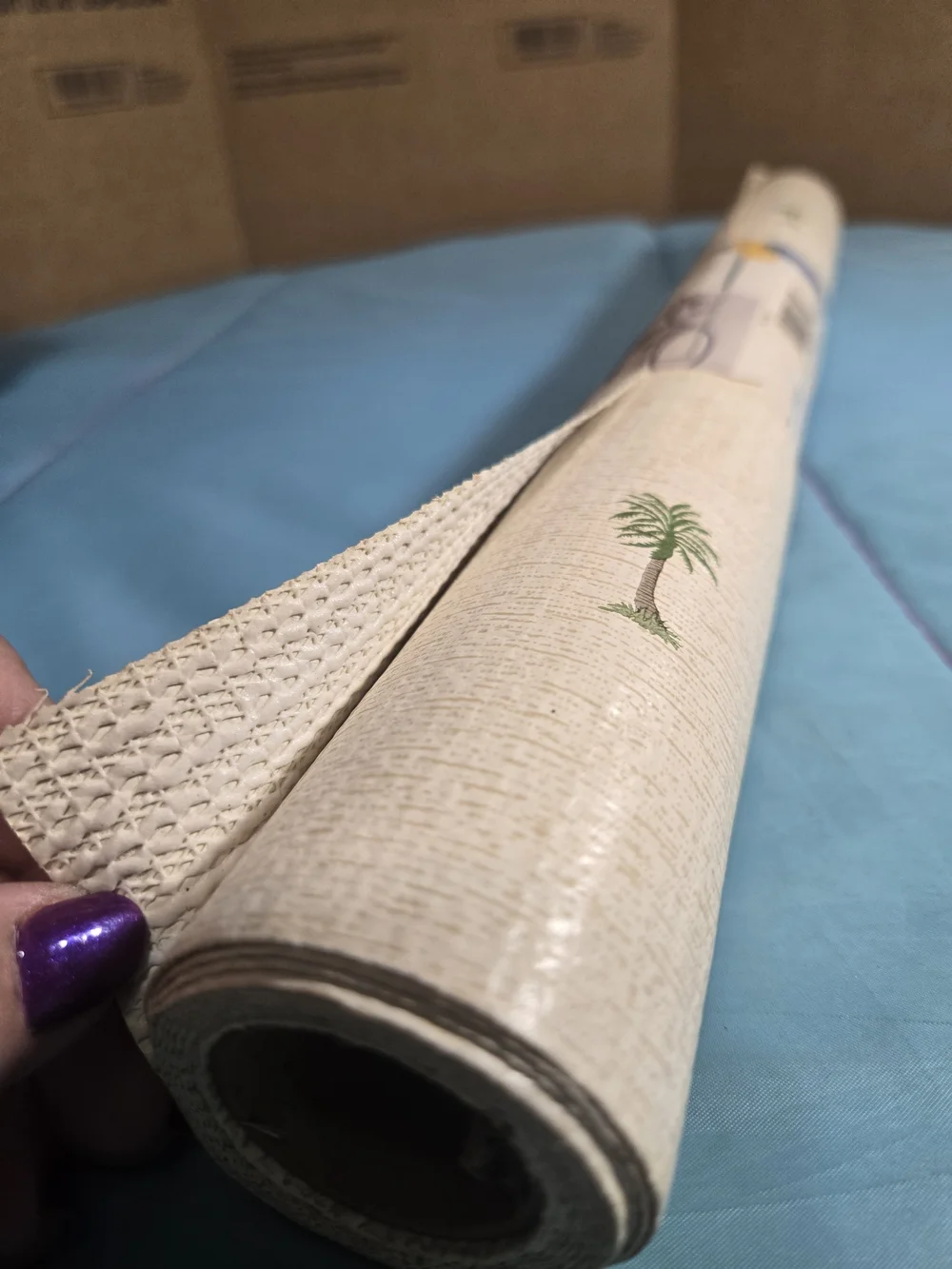 Vtg Duck Brand Smooth Top Slide Grip Easy Line Palm Tree 20